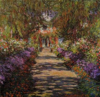 尅勞德 莫奈 Pathway in Monet's Garden at Giverny 尅勞德 莫奈 Pathway in Monet's Garden at Giverny